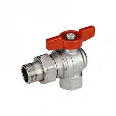 Кран кульовий 3/4" з американкою кутовий  RR Італія