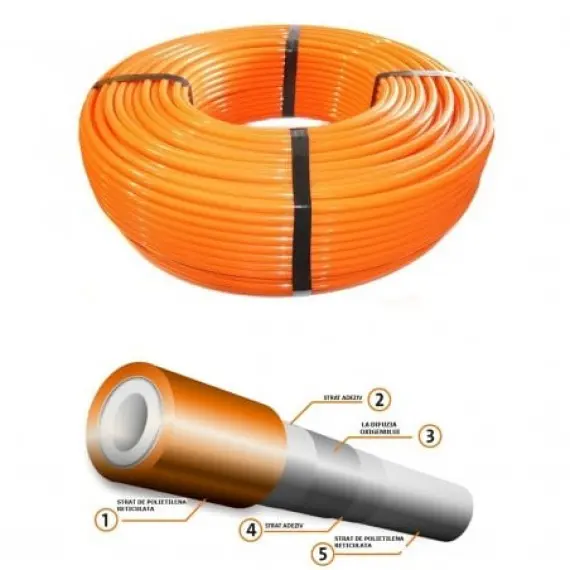Труба д/тепл.підлоги з кисневим бар\'єом  ATLA  16*2,0мм(600м) orange NEON