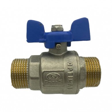 Кран кульовий 3/4" ЗЗ PN40 Gross метелик синій