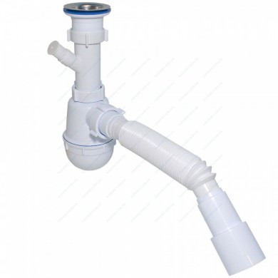 Сифон для мийки Waterstal11/2*40 з одним відв.(А-40059)під пральну маш.