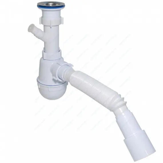 Сифон для мийки Waterstal11/2*40 з одним відв.(А-40059)під пральну маш.