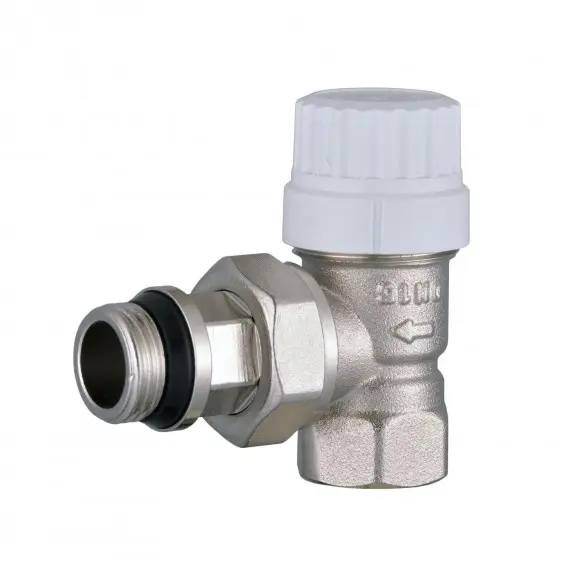 Кран радіаторний 1/2" PROFESSIONAL  кутовий під термоголовку з ущільнюючем