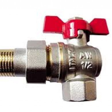 Кран кульовий 1" з американкою кутовий PN4025  AW-standart