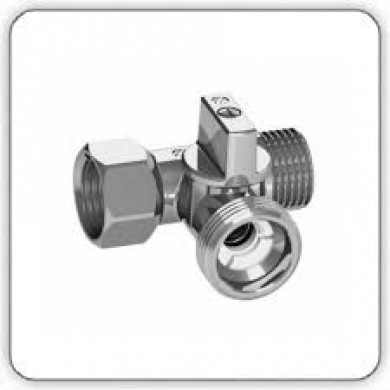 Кран магістральний 1/2"-3/4"-1/2" Solomon 7053