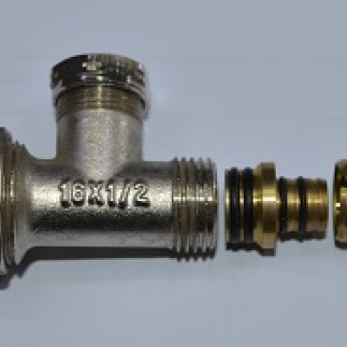 Кран радіаторний 16х1/2" відсікаючий прямий