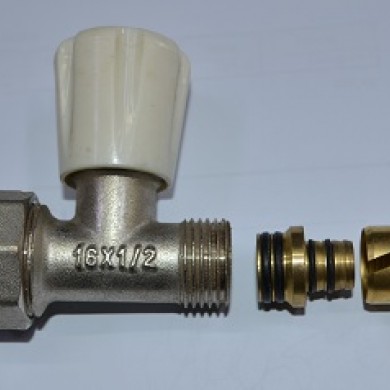 Кран радіаторний 16х1/2" регулюючий прямий