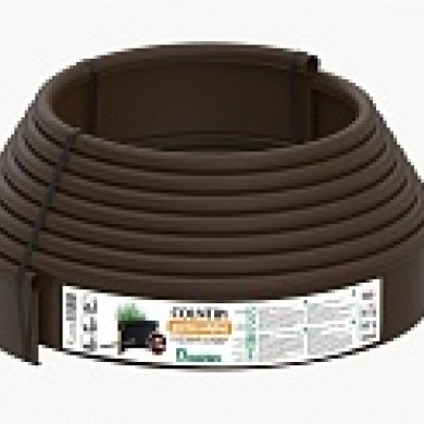 Л Бордюр садовий пластиковий Country Premium H110 коричневий 10 м