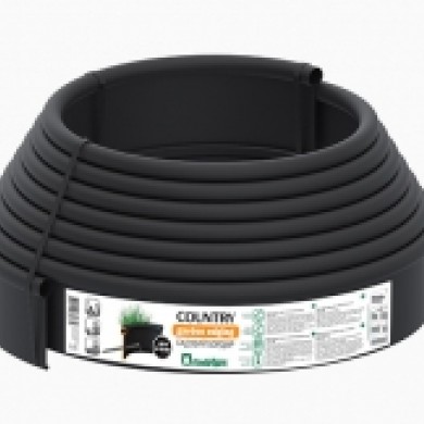 Л Бордюр садовий пластиковий Country Premium H110 чорний 10 м