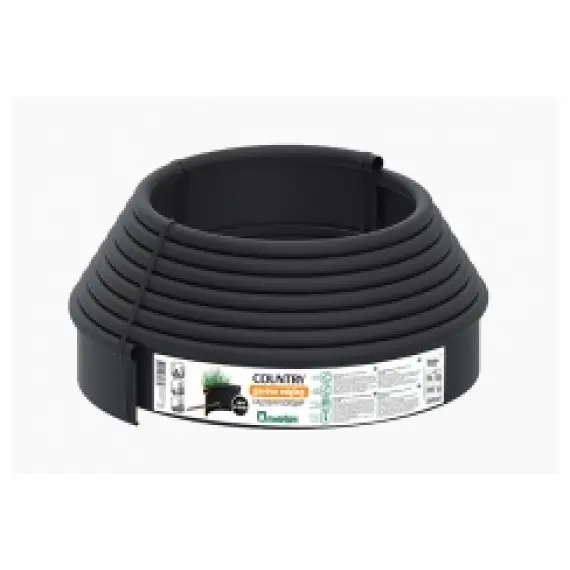 Л Бордюр садовий пластиковий Country Premium H110 чорний 10 м