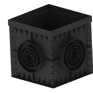 Л Дощоприймач пластиковий Base 300х300 чорний