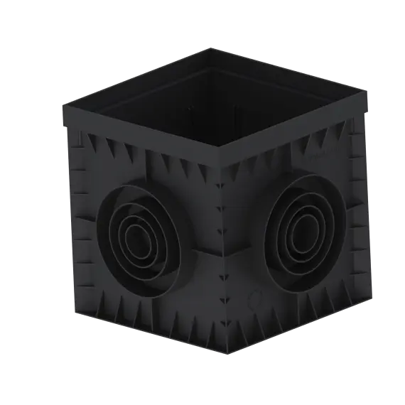 Л Дощоприймач пластиковий Base 300х300 чорний