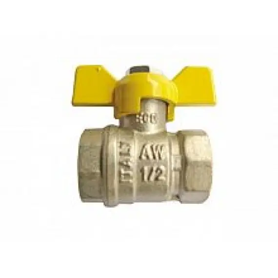 Кран кульовий 3/4" ВВ метелик газ