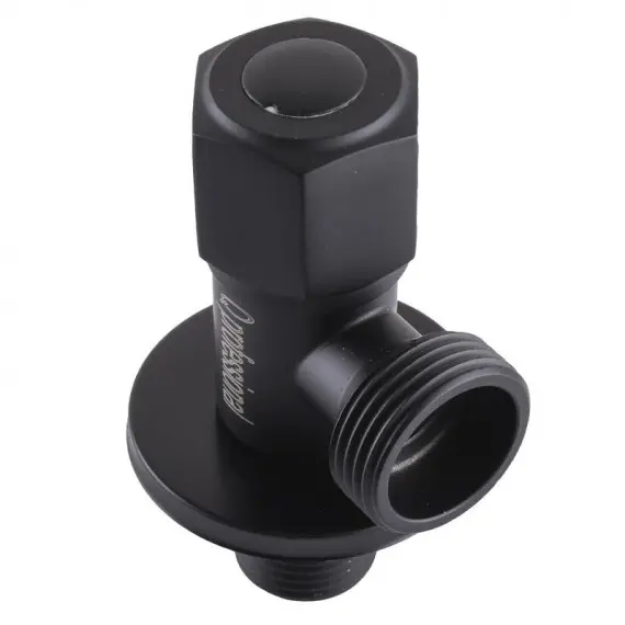 Кран приладовий кутовий 1/2" - 3/4" NV-QP888 Professional BLACK